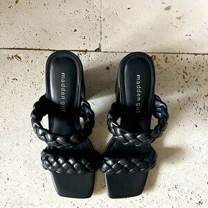 Madden Girl Black Braided Women's Sandals